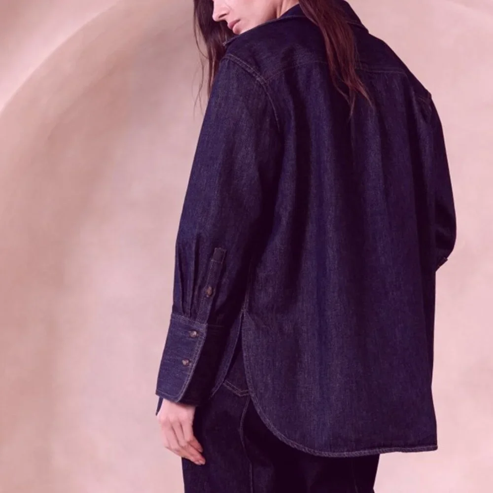Banana Republic Oversized Denim Shirt-SMALL-NWT - Picture 2 of 6